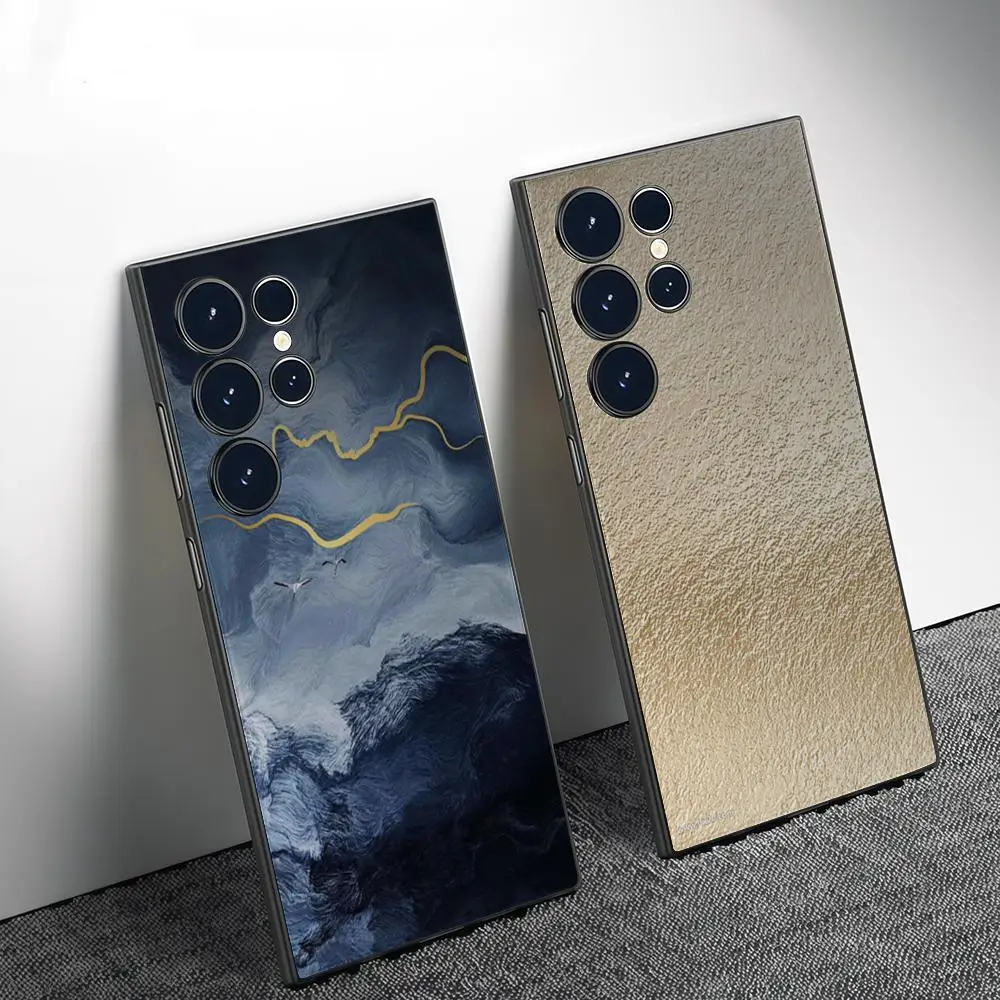 Marble Phone Case For Samsung Galaxy S25 S24 S22 S23 Ultra S21 S20 Plus Frosted Full Soft Case