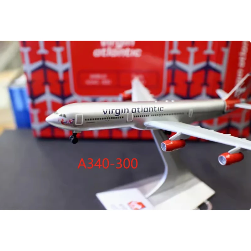 1/400 scale A340-300&747-200 alloy simulation aircraft model VIRGIN Airlines 17.5*15.5*4cm with base