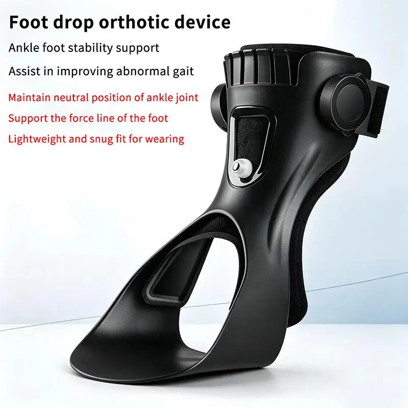 1Pc Adjustable Foot Drop Ankle Brace Airbag Protection Comfort Padding For Post Injury Rehab Walking Support