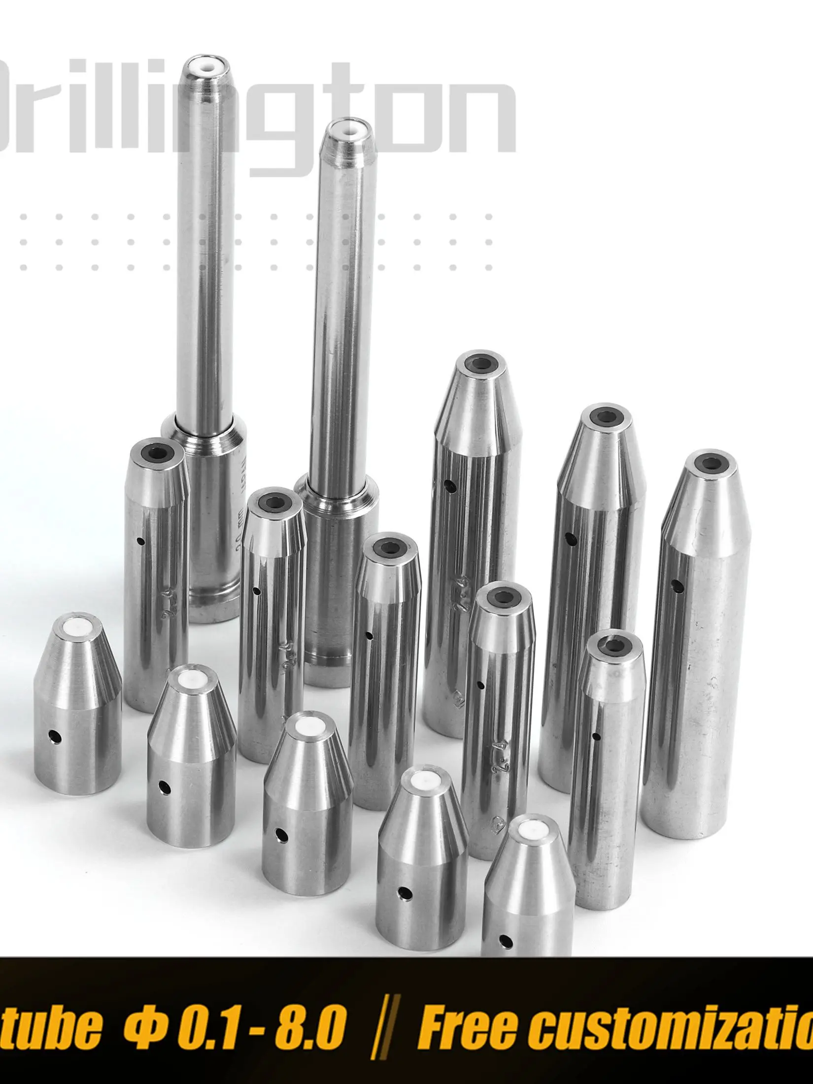 EDM Electrode Drill Guide , Flat Tip 12mm x 42mm Ruby , Electrode Guides , EDM Drilling Parts  , Tube Guides 12 * 42