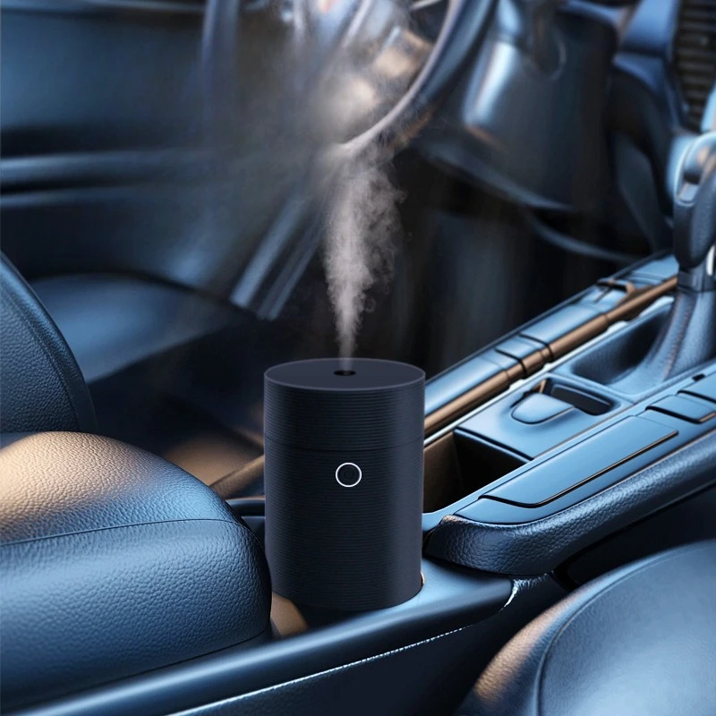 Portable Car Humidifier And Oil Diffuser USB Rechargeable Diffuser For Home Office And Car Use Black