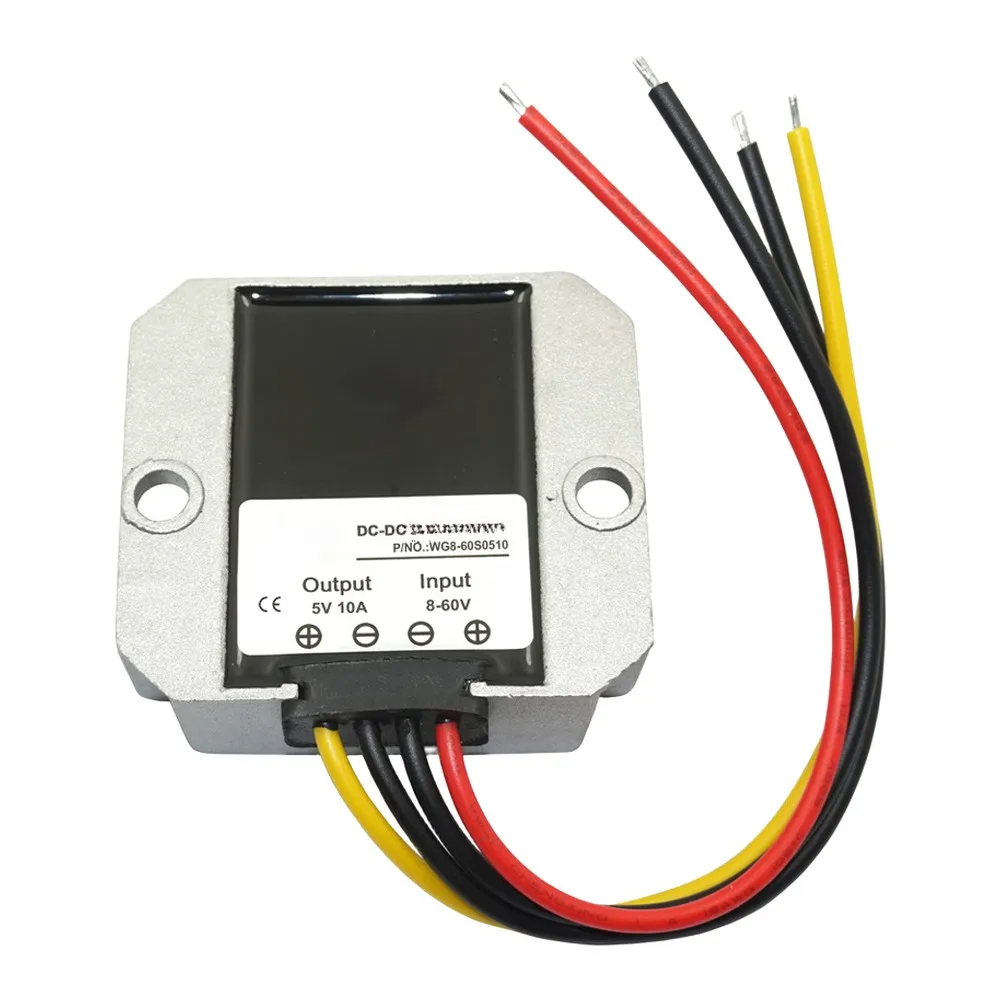 Step Down Power Converter 48V to 5V 10A 50W for 8-60V DC Input Used in Automotive Marine and Renewable Energy Systems