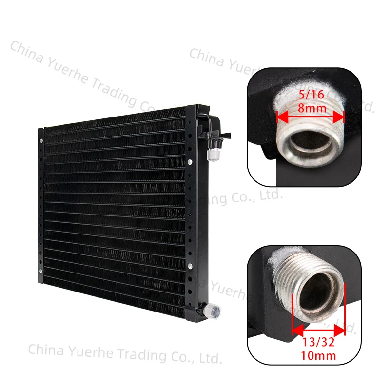 Universal Aluminium Condenser 14'' x 18'' x 32mm Radiator for Heavy duty Truck Engineering Vehicles Classic Car Tuning Parts