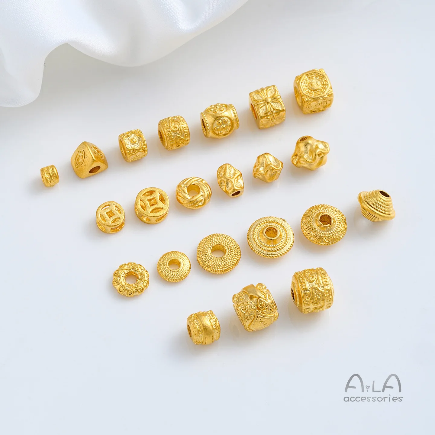 24K Gold Plated Brass Lucky Tag, Ingot, Coin, Leaf, Zircon Flower Extension Chain DIY Bracelet Necklace Jewelry Accessories