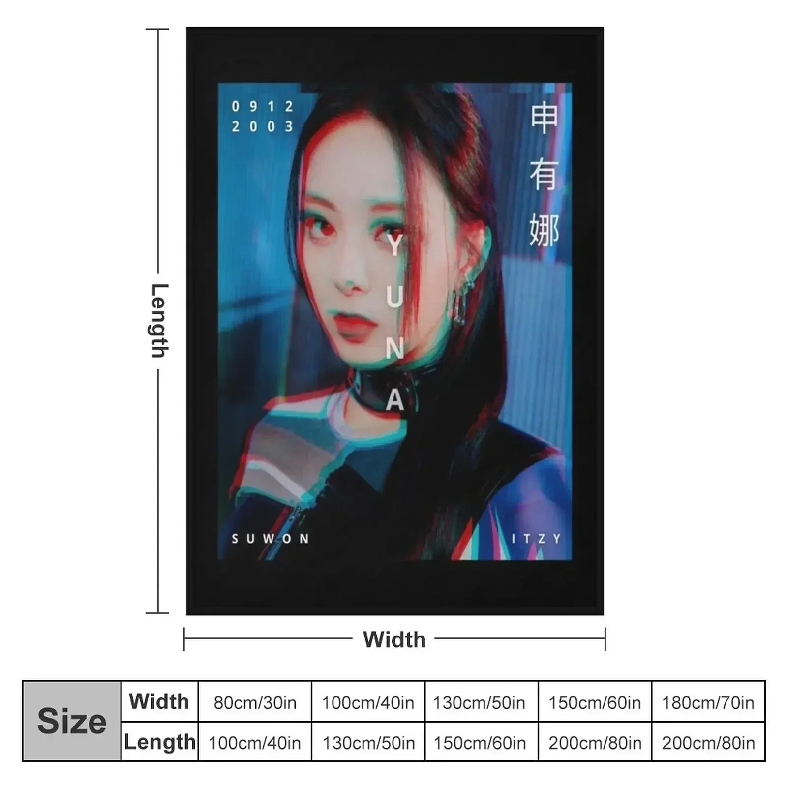 ITZY Yuna Voltage Era Throw Blanket for winter Summer Beddings Bed Camping Blankets