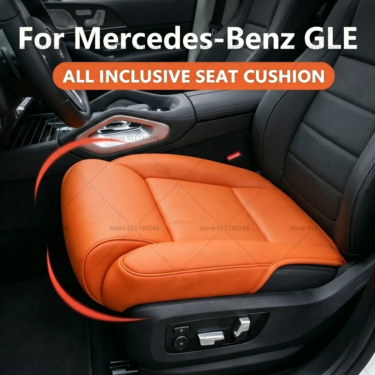 

For Mercedes-Benz GLE Seat Leg Support Extension Cushion Thigh Support Pillow Memory Foam Leather Extender Interior Accessories