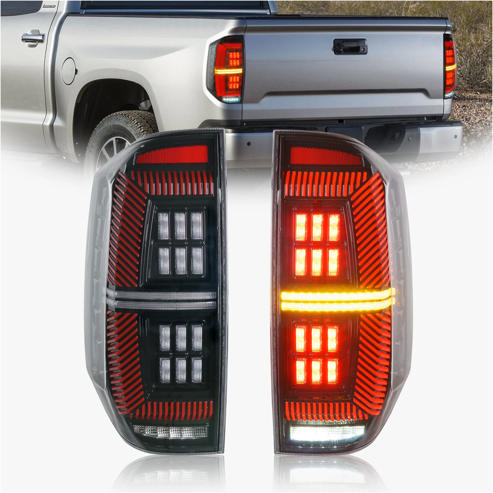 LED Tail Lights for Tundra 2014-2020 - High-Visibility Rear Stop Lamps | Auto Body Kit Accessories