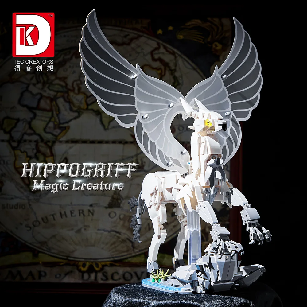Magic World Buckbeak-bouwstenen met versnellingen Transmission-STEM Creatieve diermodelstenen Compatibel met Lego voor kinderen