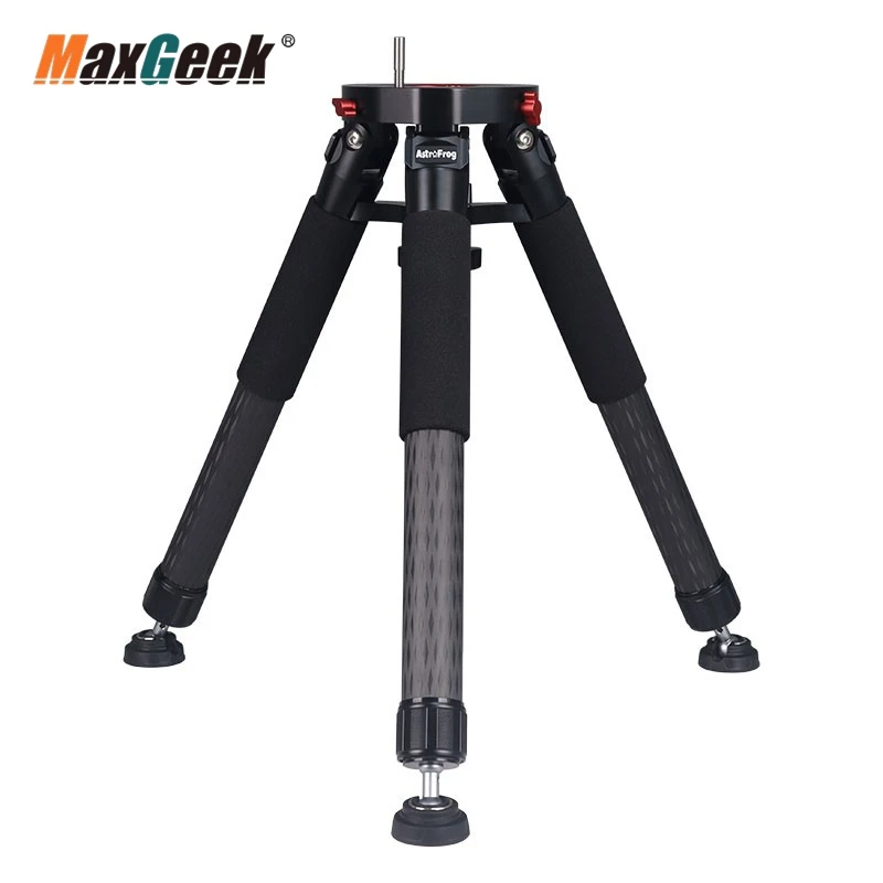 TeSeek AstroFrog Portable Carbon Fiber Tripod 45KG High Load Capacity Astronomical Camera Tripod 1/4 Screw Mount