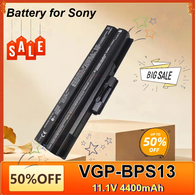 VGP-BPS13 VGP-BPS21 11.1V 4400mAh Battery for Sony BPS13A/B VGP-BPS13A/Q VGP-BPS13A/S VGP-BPL13 VGP-BPS13/B VGP-BPS13B/S 6cells