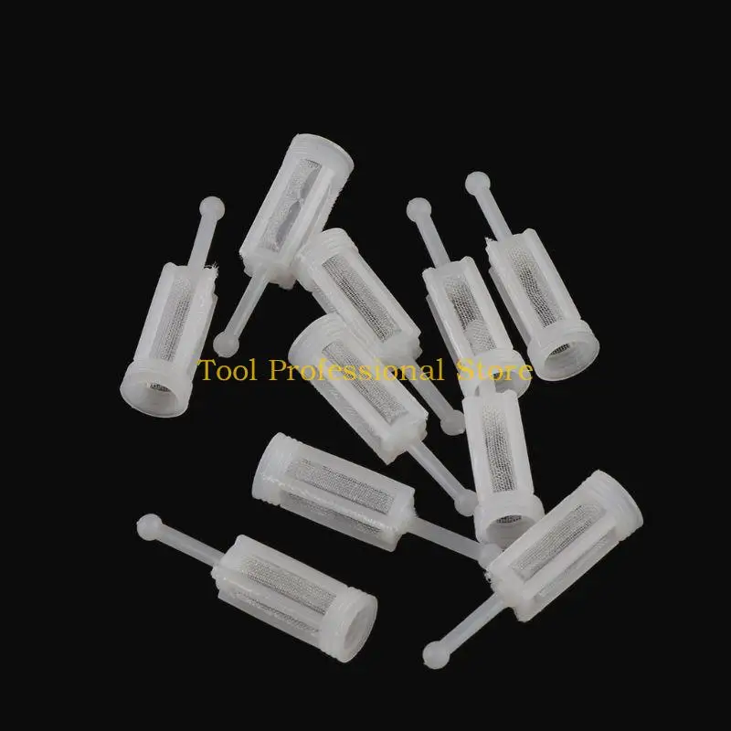 57qf 10x Kunststoff -Sprühpistolterfilter -Schwerkraft -Sprühdurchmesser 11 mm Gesamtlänge