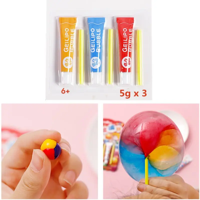 Glue Bubble Making Toy School Celebration Non-Burst Bubble Toy for Toddler 5+