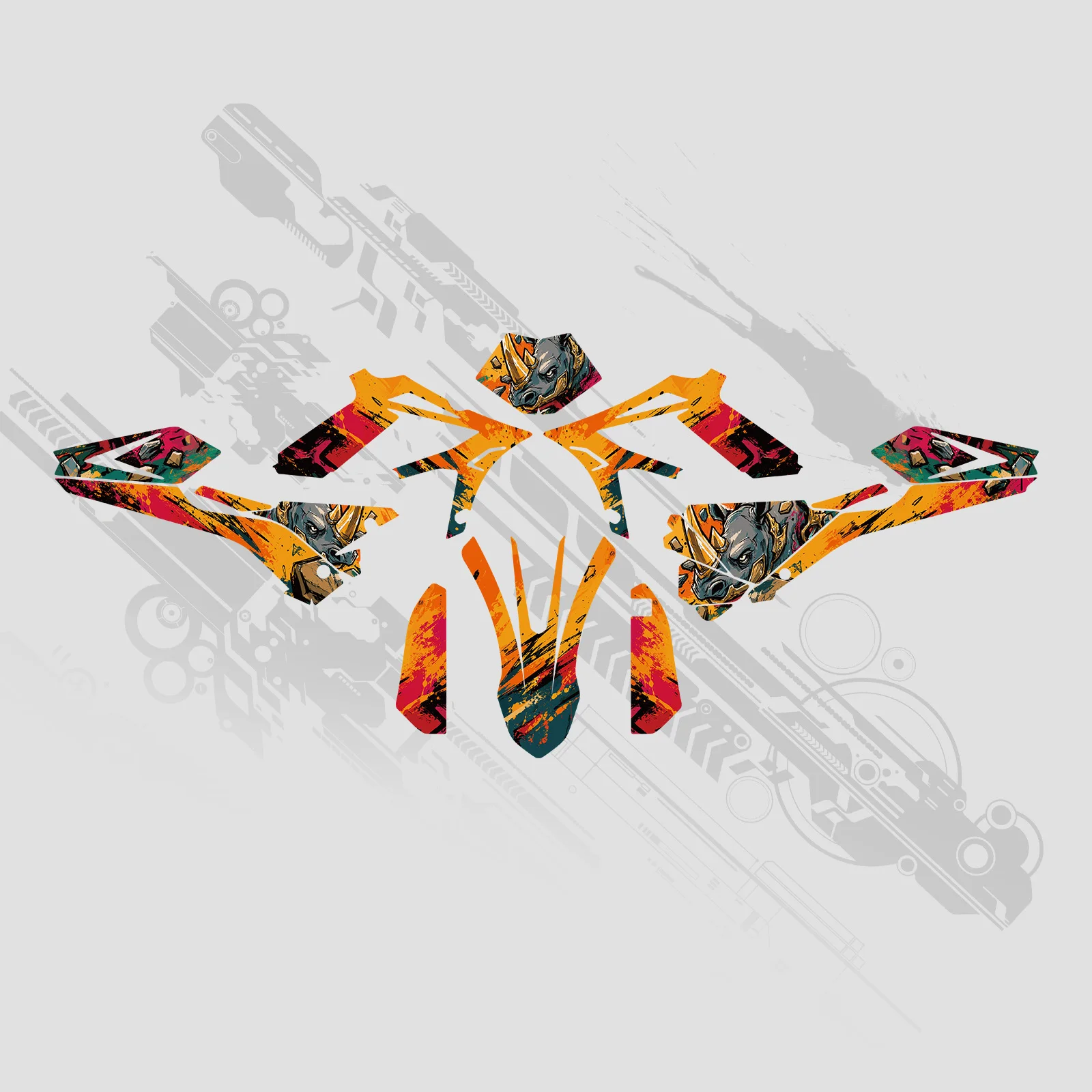 NICECNC Für Beta RR 300 RR 250 RR 350 RR 400 RR 450 2018-2019 Motocross Verkleidung Grafiken Hintergrund Aufkleber Sticker Anpassbar – Detail 3