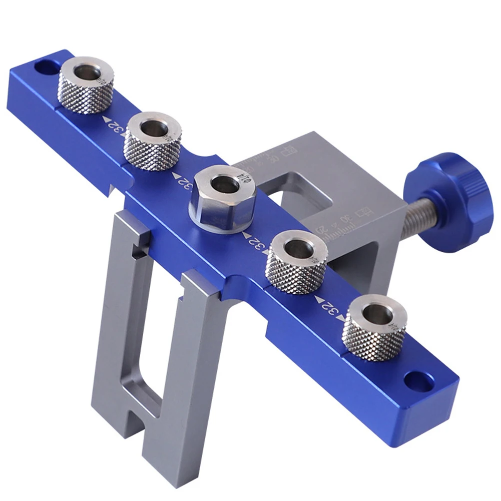 Aluminum Doweling Jig Drill Guide Locator for Pocket Cabinet Hole Punching Precision Alignment for Woodworking Projects