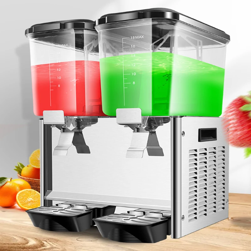 

Commercial Cold And Hot Drinks Machine, Three-Cylinder Self-Service Juicer, Small Stall, Three Refrigeration Beverage Heat