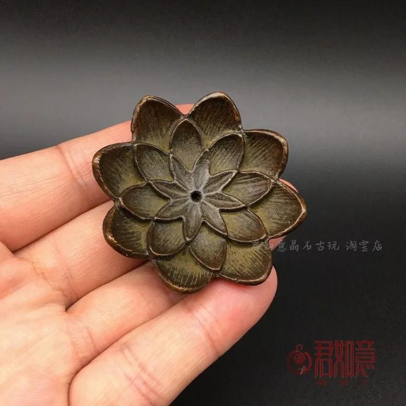 

Solid Brass Lotus Flower Incense Holder Ornament Antique Style Incense Burner Small Incense Holder Lotus Small Incense Insert Cr