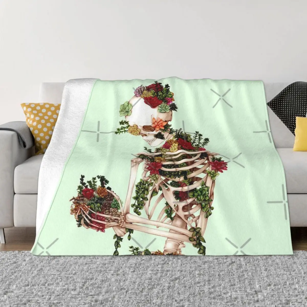 Succulent Surrender Home Blanket Quilt For Bed Home And Decoration Throw Blanket