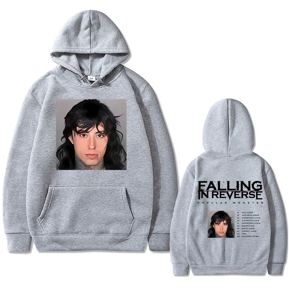 Limited Falling in Reverse Popular Monster Hoodie Ronnie Radke Mugshot Sweatshirt Men Women Rock Metal Oversized Hooded Pullover