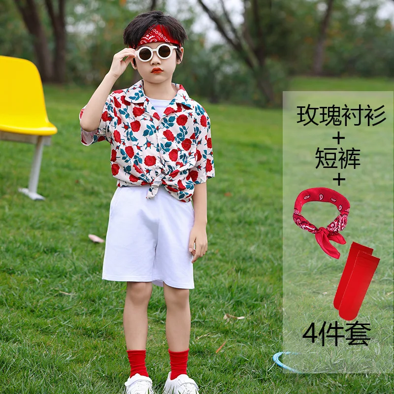 Fantasia de líder de torcida para dia das crianças, jogos esportivos, cerimônia de abertura, fantasia de performance, vestido de formatura infantil, camisa