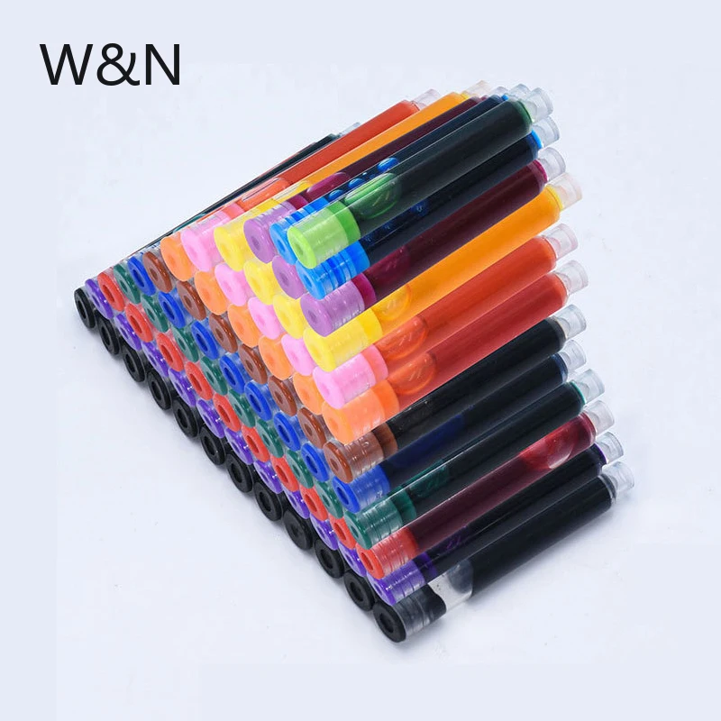 

60PCS/set 12Colors Erasable Fountain Pens Ink Refills 5cm Length Ink Sac For Writing Student School Office Stationery Supplies