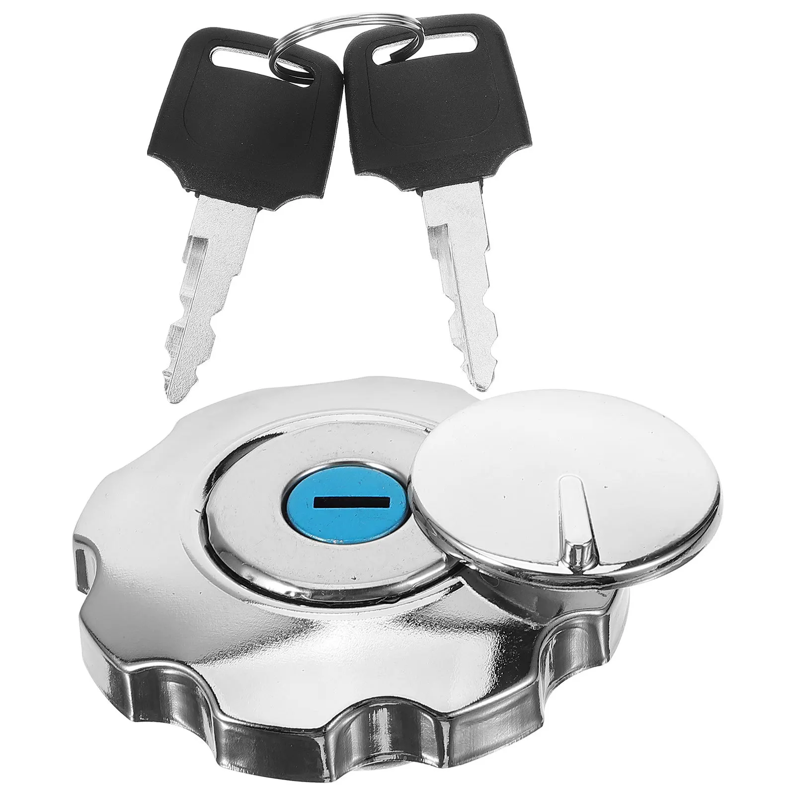 

Locking Fuel Cap Holder Solid Aluminum Alloy Gas Cap for Fuel Tank Cover Replacement Automotive Key Lock Car Oil Tank Lid