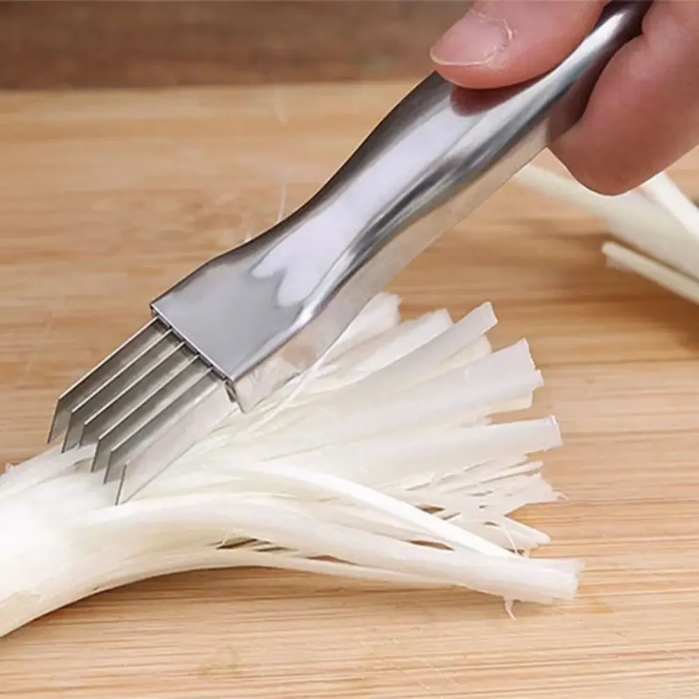 الهدايا الفولاذ المقاوم للصدأ قطاعة الخضار متعددة الوظائف اكسسوارات المطبخ البصل الأخضر أداة أداة آلة تقطيع الطعام القطاعة