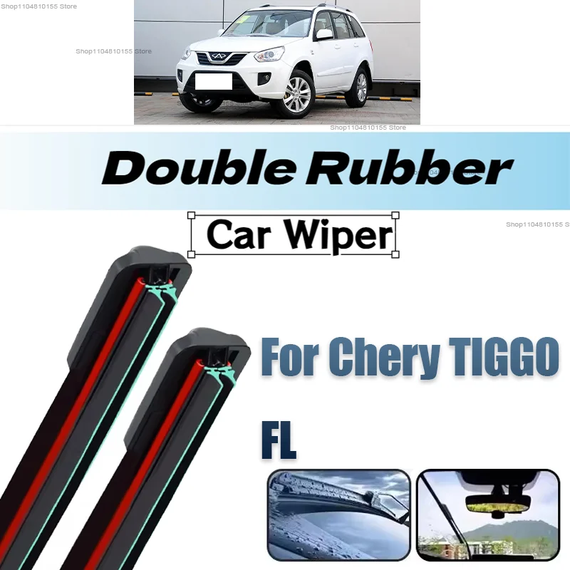 

Car Front Windshield Wipers For Chery Tiggo FL 2011-2015 Wiper Blade Rubber 24"+19" Car Windshield Windscreen
