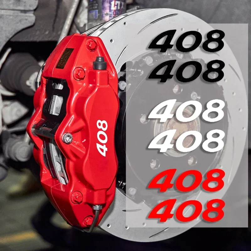 

6 шт. виниловые наклейки на автомобильный тормозной суппорт, наклейки на колеса для Peugeot 408 Logo 306 307 308 406 407 2008 5008 107 108 206 207 208 3008
