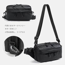 Japanese Style Durable Men Waist Bag Casual Outdoor Shoulder Bag Nylon Cloth Fanny Pack Waterproof Fashion Student Bag