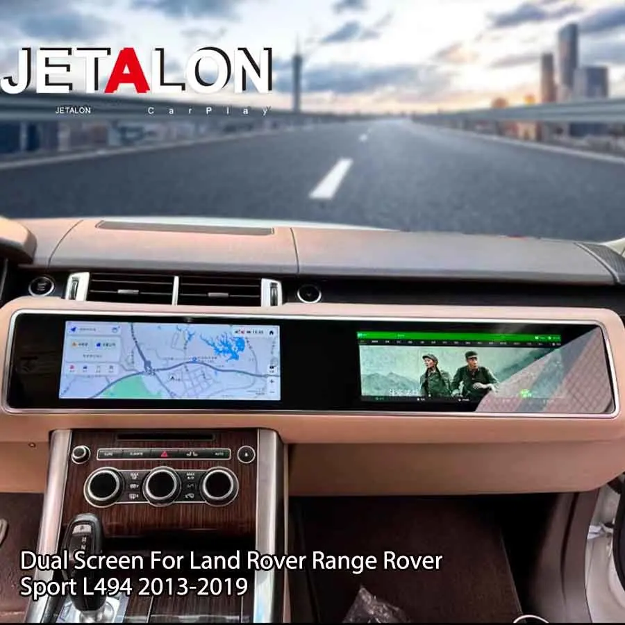 

Двухэкранный мультимедийный проигрыватель на Android для Land Rover Range Rover Sport L494 2013-2019, стерео навигация, 4G GPS, CarPlay, автомобильная магнитола