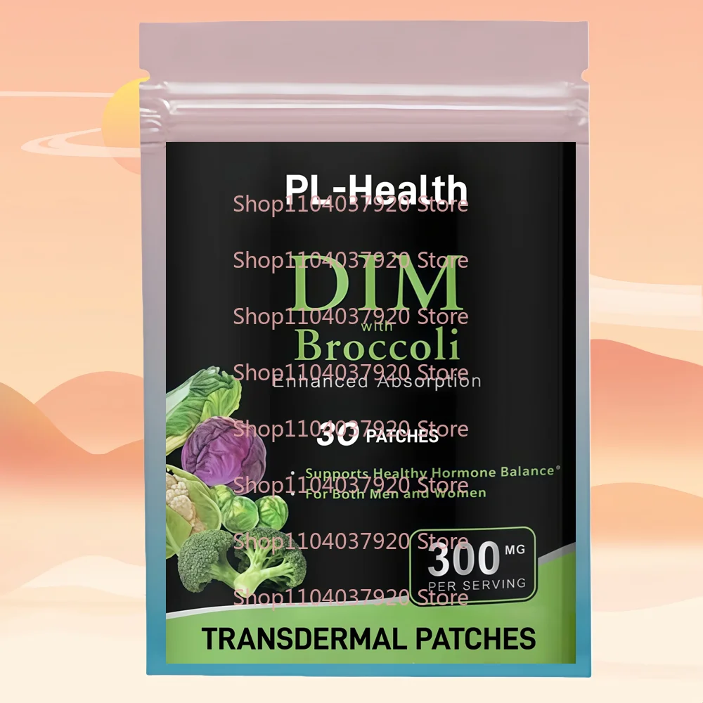 

30 пластырей DIM Supplement, трансмимические пластыри с брокколи - жетон и баланс эрота для женщин и мужчин, облегчение менопаузы