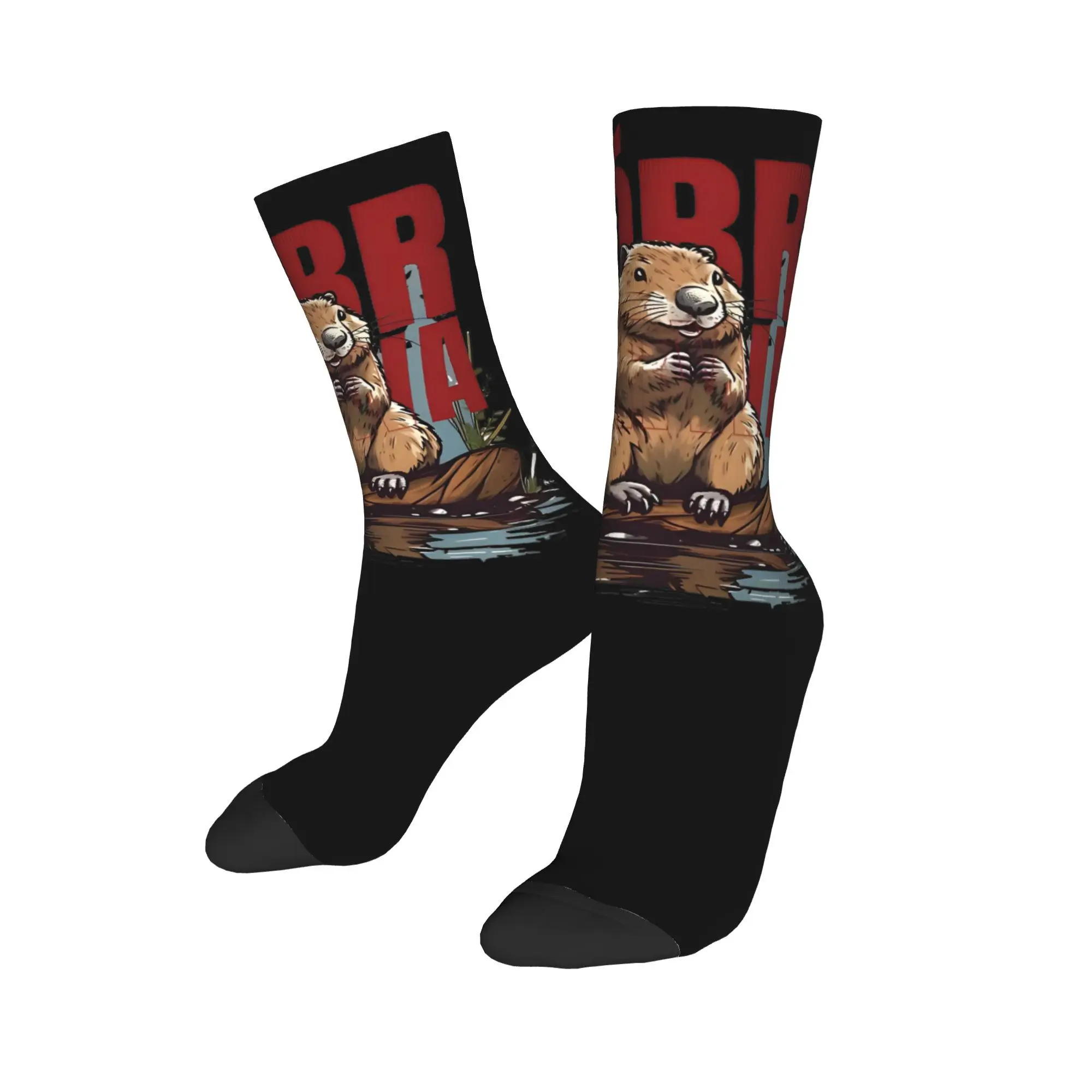 Bobr Kurwa Printing Socks Outfits for Casual Wear Flexible Beaver Moment Print Socks