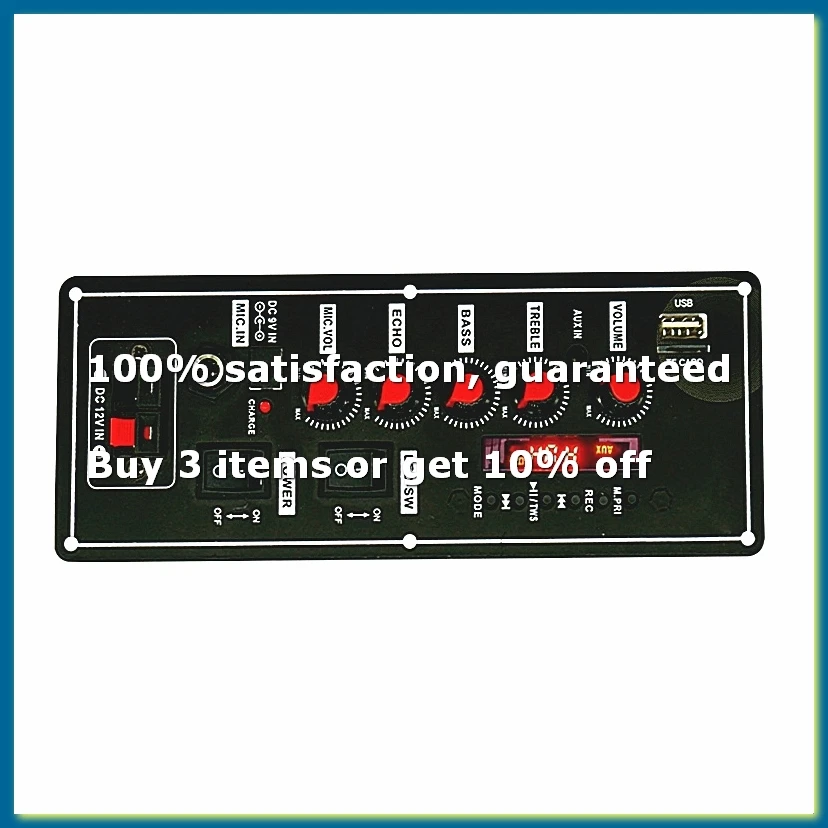 20W Bluetooth Audio Decoder Amplifier Board 7.4V MP3 Subwoofer Microphone Amp Car Music Lossless Heavy Bass Sound-WDL