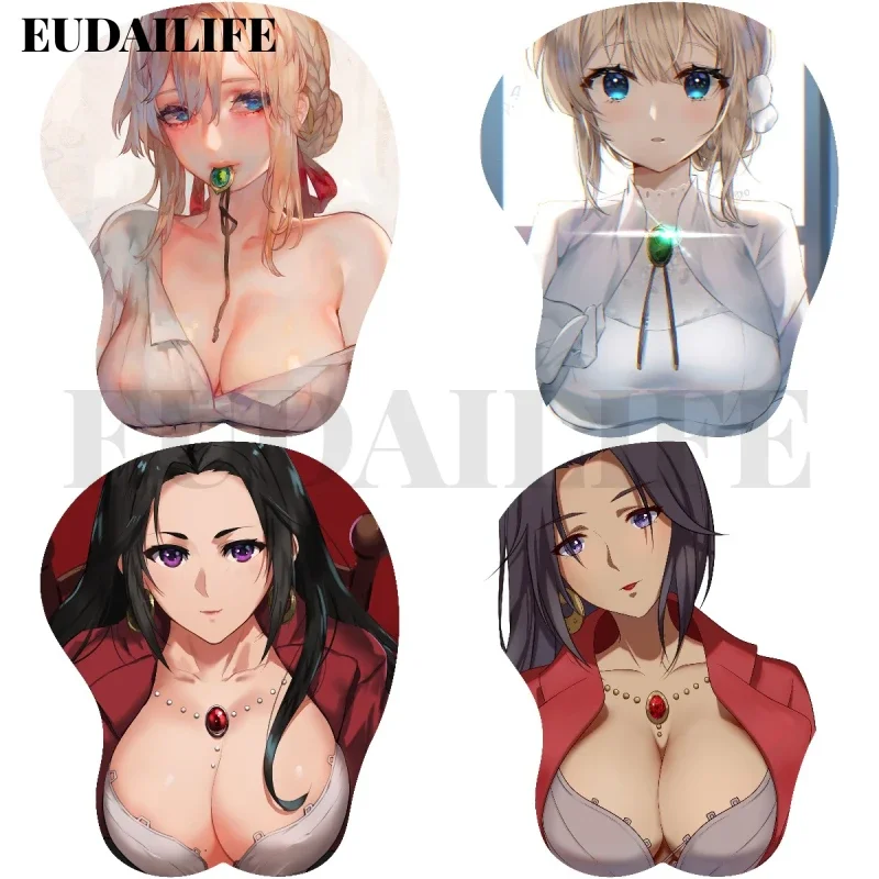 

Violet Evergarden аниме Cattleya 3D коврик для мыши подставка для рук и запястья коврик для мыши силиконовый Oppai мягкий коврик для мыши офисная работа подарок