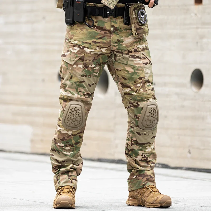 الرجال الخريف والشتاء G4 السراويل التكتيكية الملابس في الهواء الطلق السراويل التدريب المرنة يندبروف والتمزق برهان المياه العمل السراويل #2