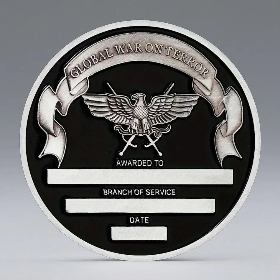 Global War on Terror Expeditionary Challenge Coin Antique Silvery Plated U.S Commemorative Coin
