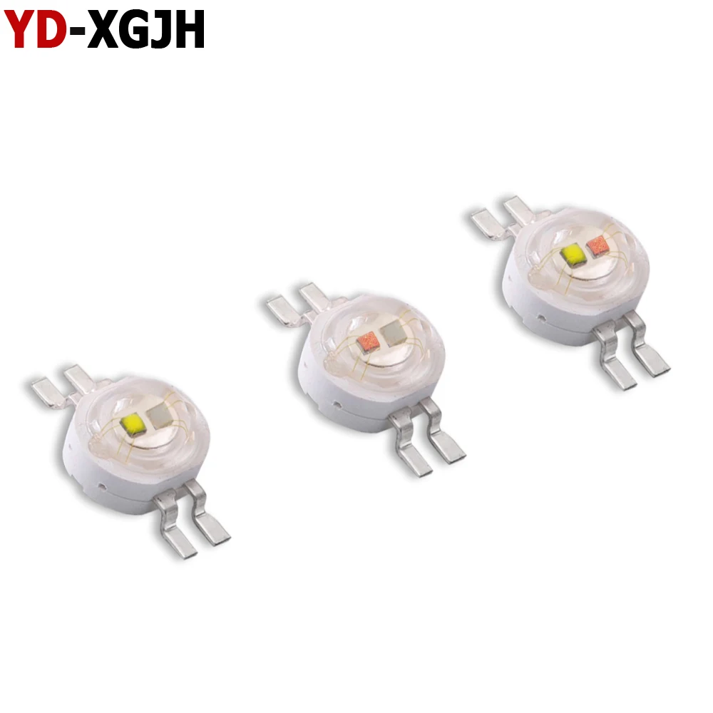 

10PCS Double Color LED Red Blue Green Yellow White LED cob chip Light Beads Bicolor 2X1W 2X3W For DIY LED Light Lamp flashlight