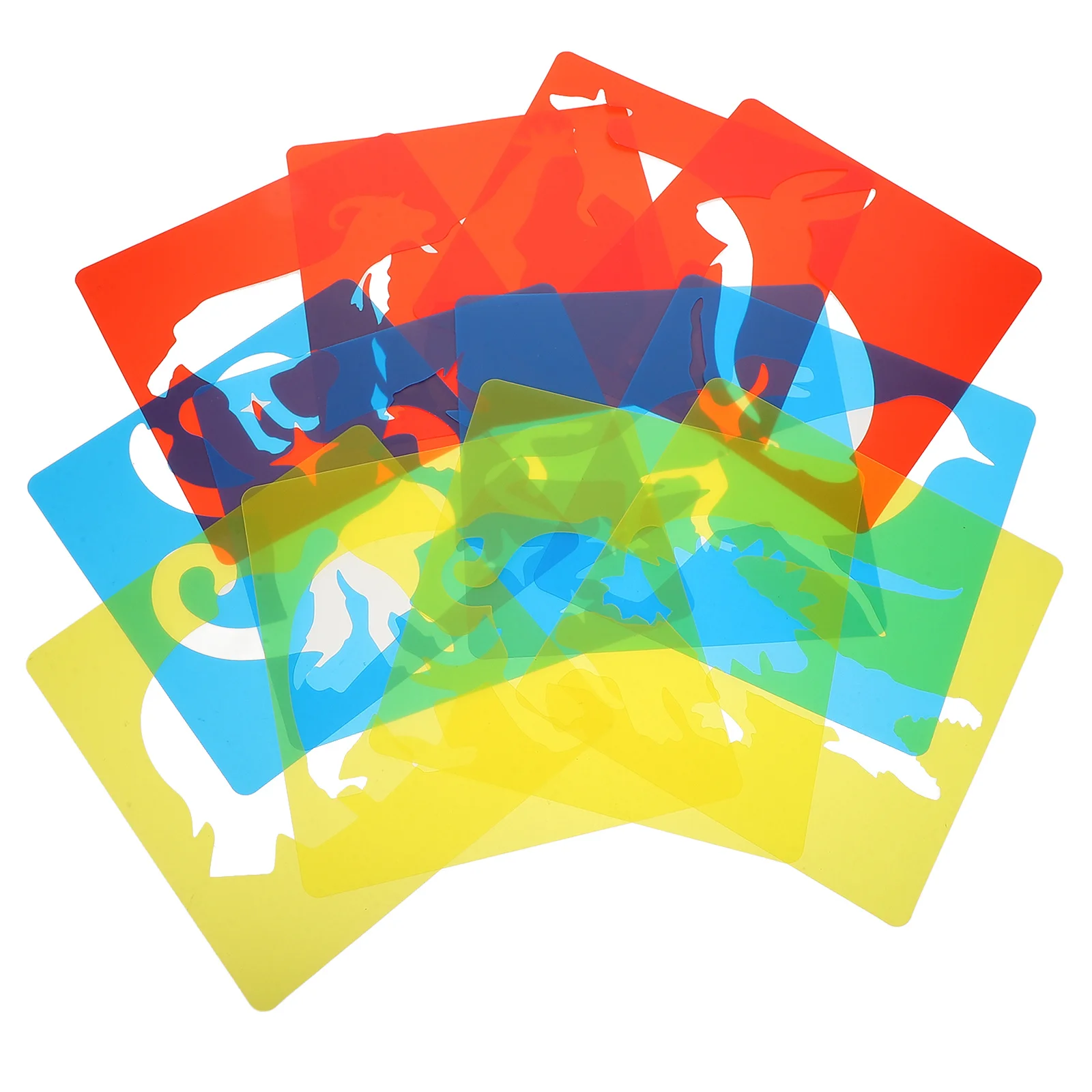 

24pcs Painting Stencils Animal Hollow-Out Templates Washable Reusable Diy Craft Tools For Wall Wood Block Art Projects