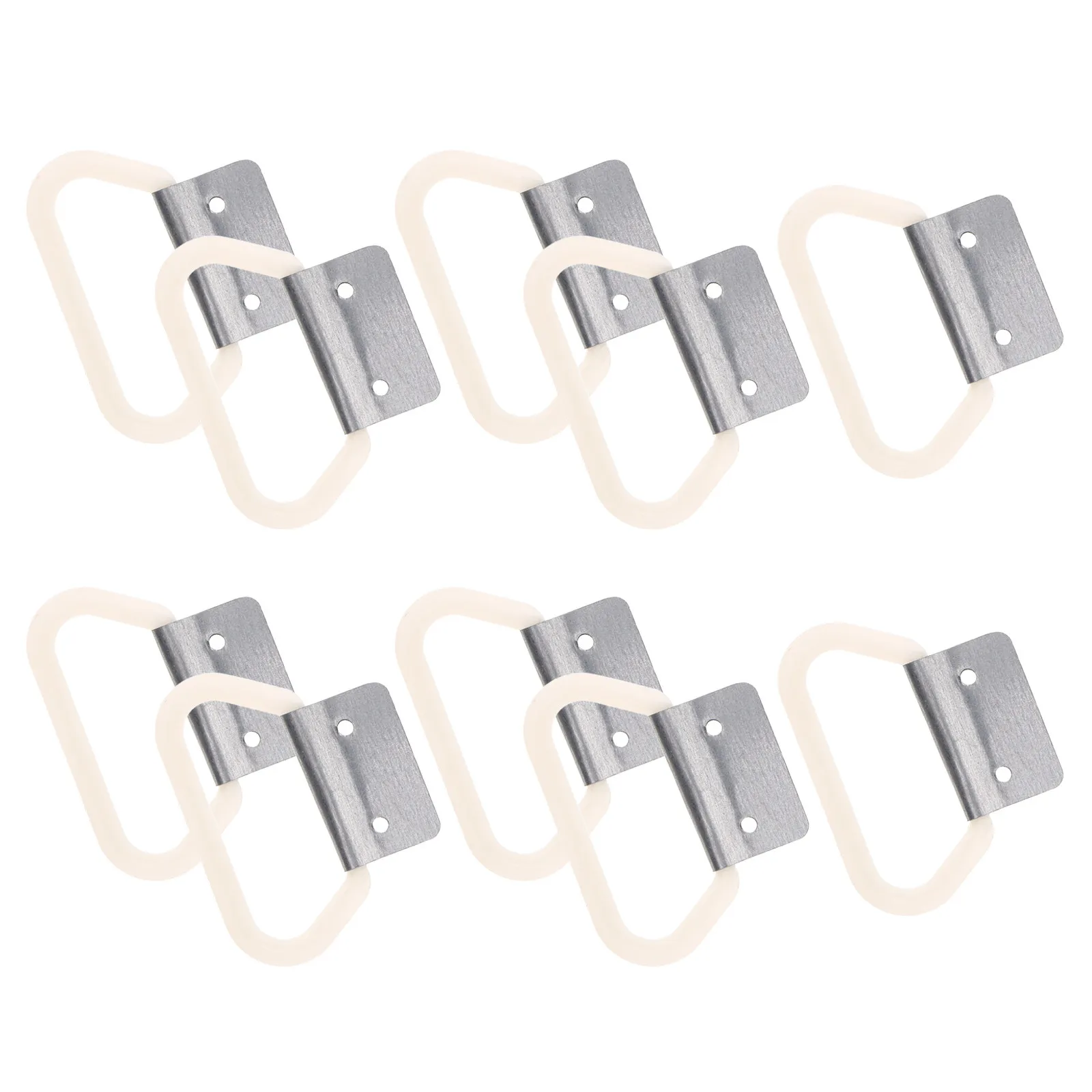 10Pcs Outdoor Garbage Bin Handles Heavy Duty Weather Resistant Iron Pull Rings for Trash Can Bucket Toolbox Replacement Handles
