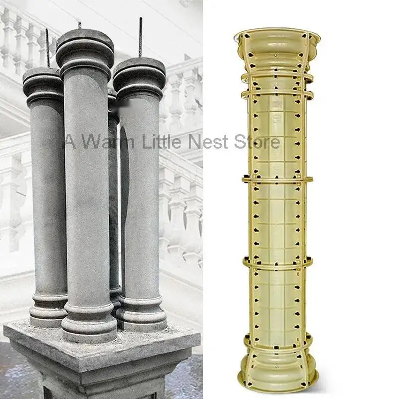 ABS Plastic Concrete Cylinder Mold home Outdoor Courtyard Roman Column Mold for Gardening Roof Support Forming Building Formwork
