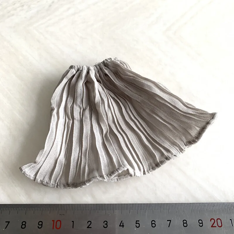 1/6 Scale Gray Skirt Sexy Student Uniform Skirt Gauze Pleated Skirt Model F12