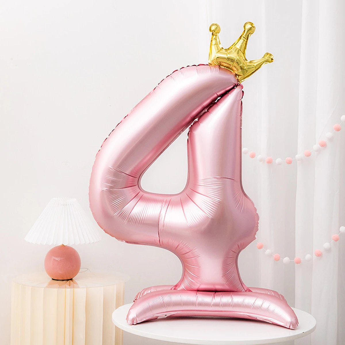 42 inch 0-9 blauw, roze kroon nummer ballonnen prinses thema gelukkige verjaardag partij kinderen volwassen baby shower globos jubileum decor