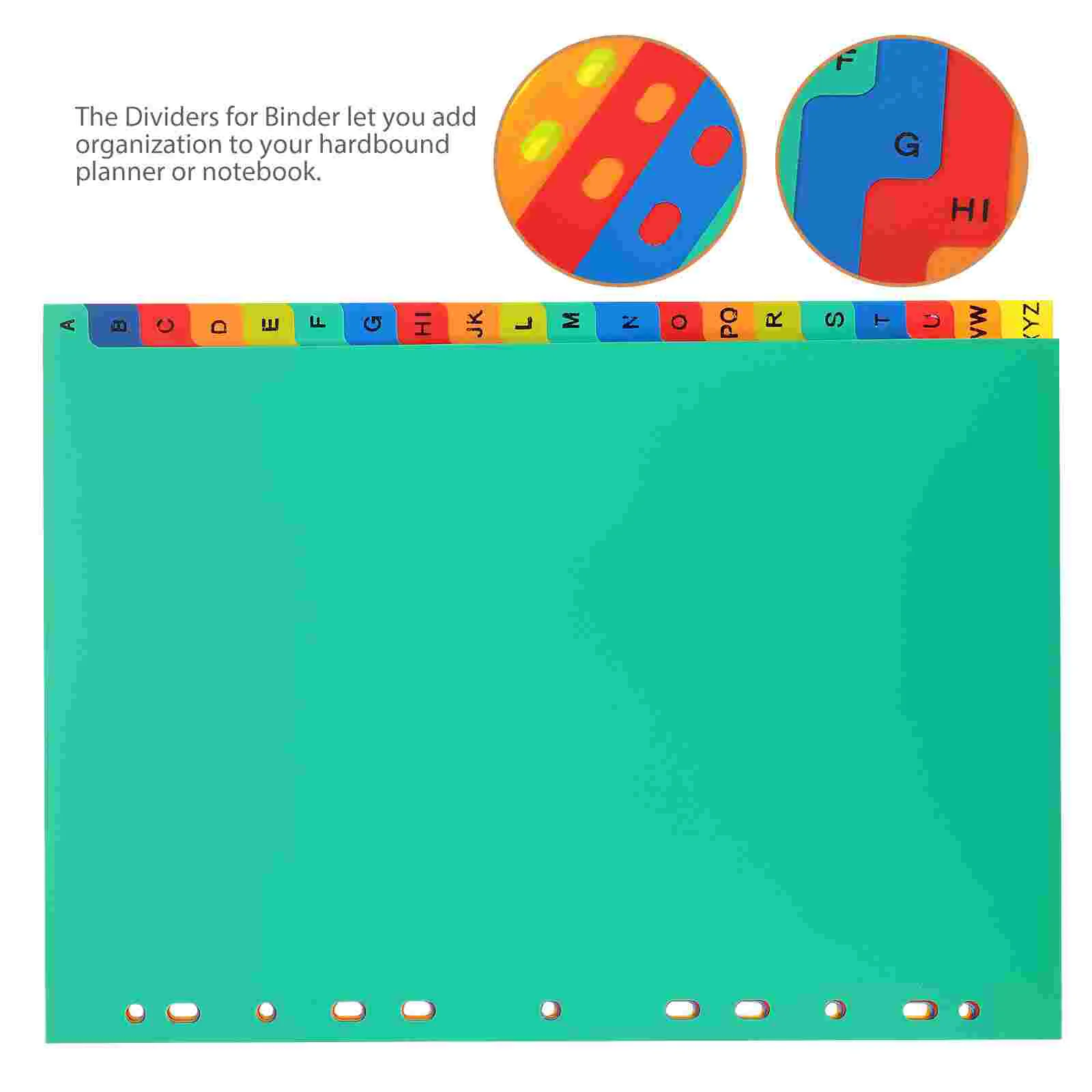 20 Uds. Marcadores de página de oficina de hojas sueltas separadas A4, separadores de carpetas perforadas, archivo de rejilla, estética Pp