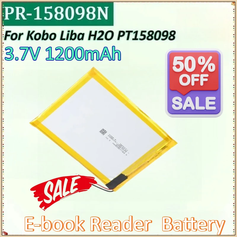

New PR-158098N 3.7V 1200mAh Electronic E-book Reader Replacement Battery for Kobo Liba H20 H2O EVE PT158098 80/1ICP2/98