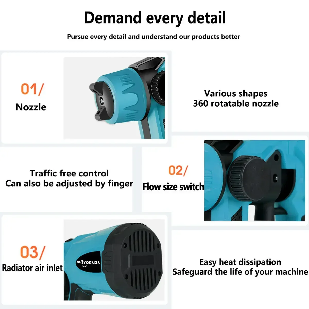 18V Elektrische Spuitpistool Huishoudelijke Desinfectie Sterilisatie Draagbare Verfspuit Voor Makita 18V Batterij Met 0/1/2 batterij