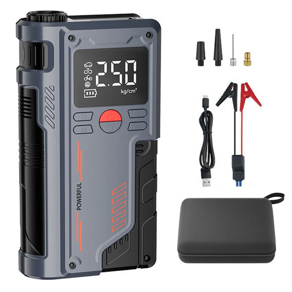 150PSI Car Wireless Air Pump 8000mAh Jump Starter Portable Car Inflator Pump Bicycle Air Compressor for Automobile Bicycle Ball