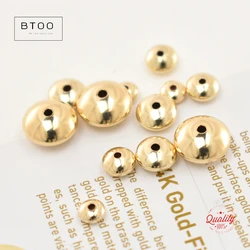 100% 14K Gold Filled Saucer Bead Gold Beads for Jewelry Making Handmde DIY Accessories Gold Jewelry Findings Seed Beads