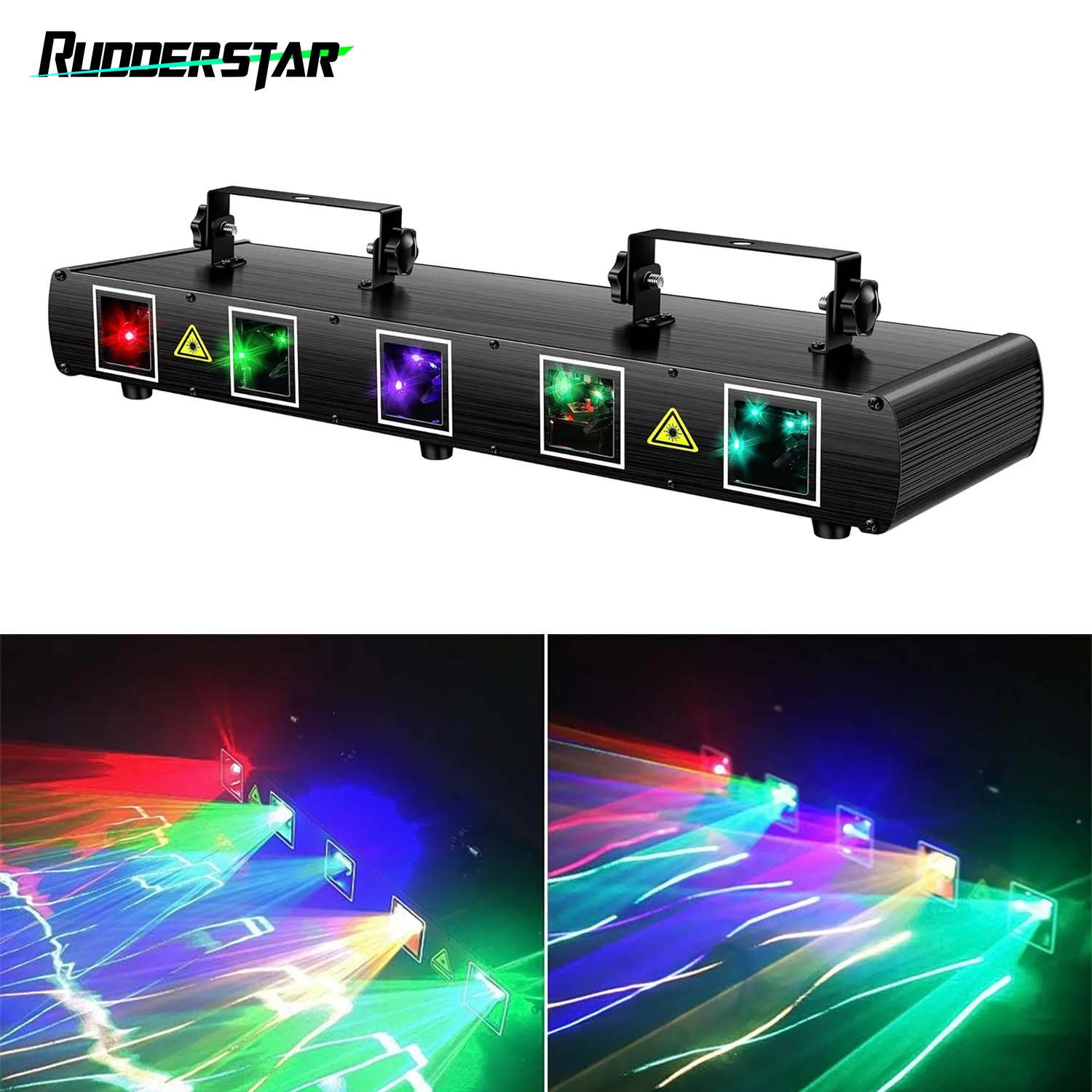 

RGBYC Five-hole Laser Lights DMX Stage Lighting Effect Projector DJ Party Lights for Disco Concert Church Wedding Theater Club
