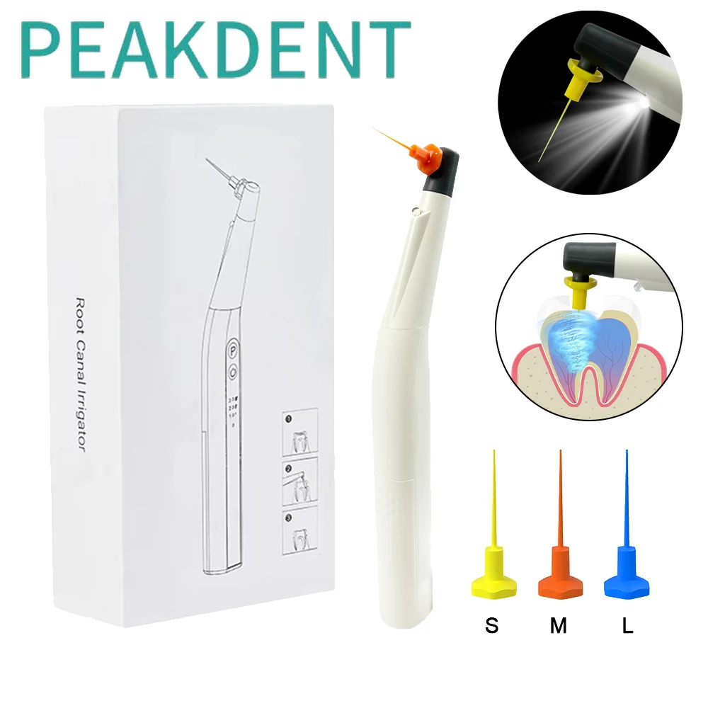 

Dental Root Canal Sonic Irrigator Activator with LED Light Endo Tips Endodontic Cleaning Kit Dentistry Instrument