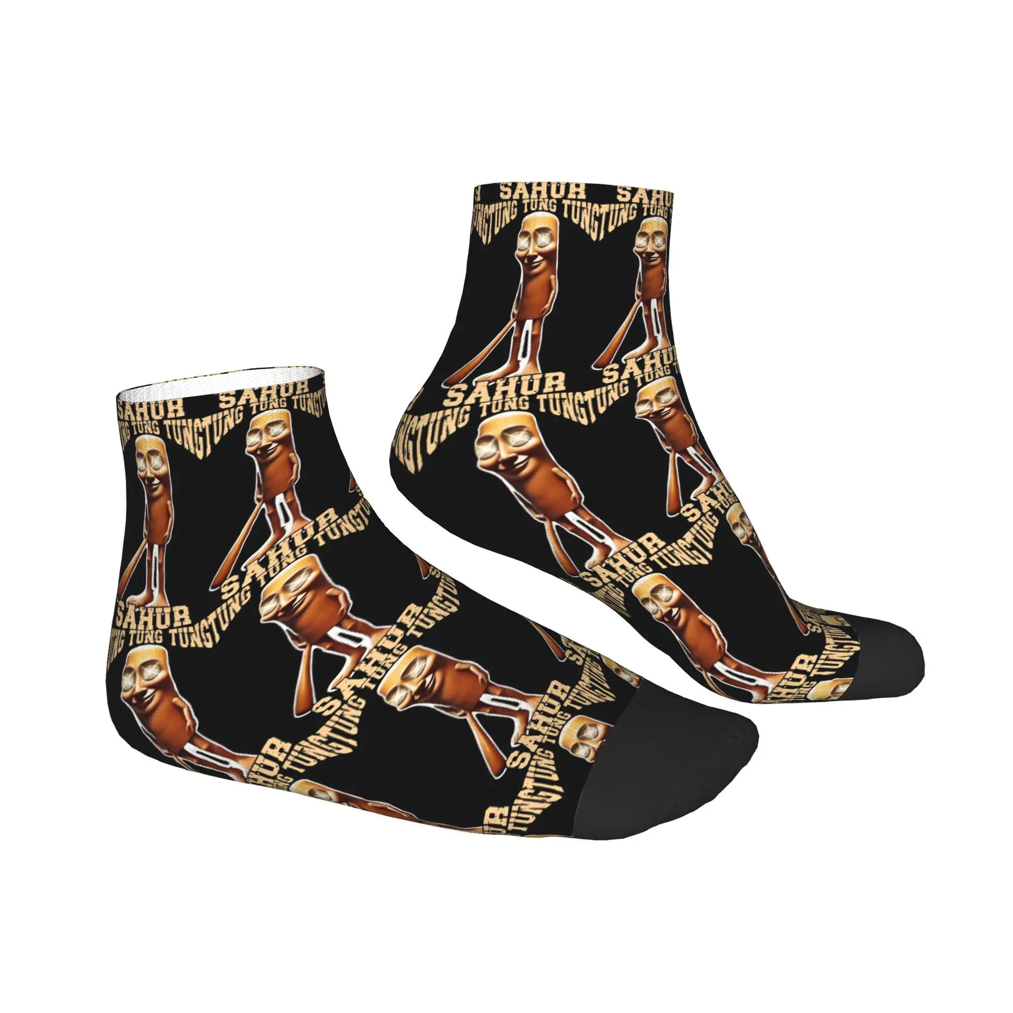 Tung Tung Tung Sahur Funn Носки до щиколотки с узором Повседневные носки Летние противоскользящие спортивные носки на открытом воздухе Удобные мягкие носки для взрослых мужчин